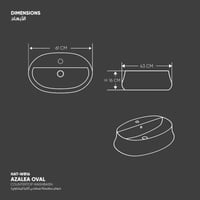 حوض مغسلة سطحي أزاليا (بيضاوي) WB16