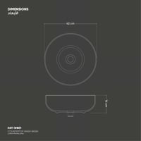 حوض مغسلة سطحي دائري (مقعر) بيليا - WB01