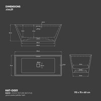 بانيو / مغطس راديكس ملمس حجري HAT-D001