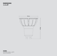 قاعدة مصباح لمبة سبوت لايت-7W-GU10-زاوية 60°-CRI95...