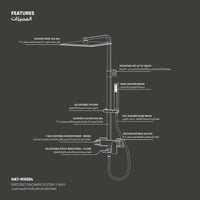 طقم خلاط دش ثلاثي الإتجاه تأسيس خارجي MX054