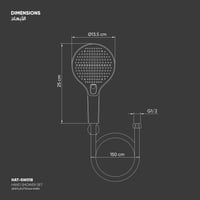 طقم سماعة (دش) شاور ​SW018