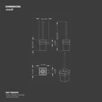 فرشاة مرحاض مع حامل - TBH001S