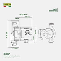 DAB VA 65/180 مضخة لتدوير الماء الساخن
