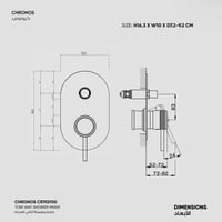 خلاط شاور ثنائي الإتجاه Chronos - CR702100