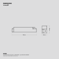 محول كهربائي 24واط قابل للتعتيم - وحدات إضاءة ليد...