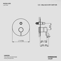 خلاط شاور ثنائي الاتجاه Nuova Less- LNH02100