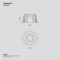 أجهزة إضاءة سقفية غاطسة مضاد للوهج ليد 15واط مقاس...