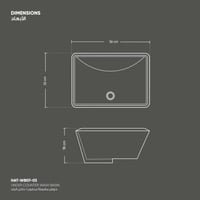 حوض مغسلة مستطيل داخل الرف ( مدفون ) هيدرا WB07-03