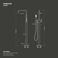 خلاط شاور أرضي مع سماعة متحركة HAT-MX043
