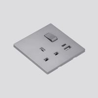 مقبس ثلاثي 13A + USB +مقبس يو اس بي+مقبس شاحن