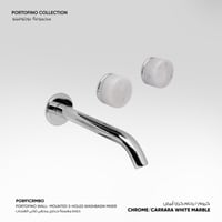 خلاط مغسلة جداري مخفي ثلاثي الفتحات Portofino - PO...