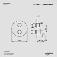 خلاط شاور ثلاثي الاتجاه Nuova Less - LNHBM030