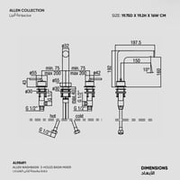 خلاط مغسلة ثلاثي الفتحات Allen - AL9869