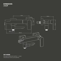 خلاط تأسيس خارجي مع صباب متحرك ثنائي الأتجاه MX058
