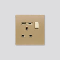 مقبس ( فيش ) ثلاثي 13 أمبير ( مقبس يو اس بي + تايب...