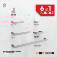 مجموعة هاتش لإكسسوارات الحمام 6*1 دائري