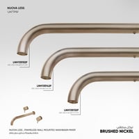 خلاط مغسلة جداري بدون إطار Nuova Less LNH13513