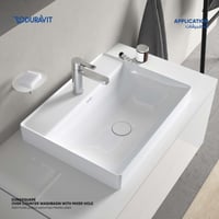 حوض مغسله ديورا سكوير سطحي بفتحه خلاط