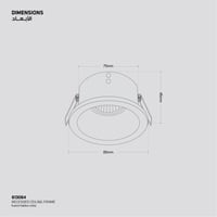 إطار سقفي دائري غاطس غير متحرك درجة حماية IP65 بمق...