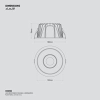 أجهزة إضاءة سقفية غاطسة مضاد للوهج ليد 20واط مقاس...