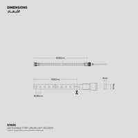 شريط إضاءة ستريب 8 واط/متر محول248 واط موصل- للتحك...