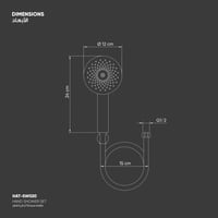 طقم سماعة (دش) شاور ​SW020