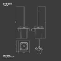 فرشاة مرحاض مع الحامل TBH002