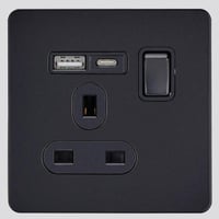 مقبس ثلاثي 13 امبير ثنائي القطب+مقبس يو اس بي+مقبس...