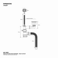 أنبوب تصريف حوض مطبخ مفرد تصريف متعدد SD02