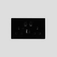 مقبس ( فيش ) ثلاثي مزدوج 13 أمبير ( مقبس يو اس بي...