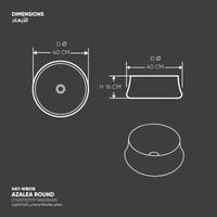 حوض مغسلة سطحي أزاليا (دائري) - WB018