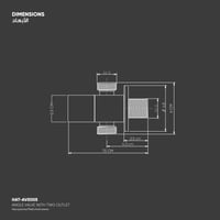صمام زاوية يدوي بمخرجين مياه (سِكر،محبس) AVE005