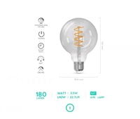 لمبة E27 ديكورية ذكية 180 لومين درجة لون الاضاءة 6...