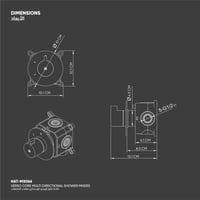 خلاط شاور ڤيرسو كور جداري متعدد الاتجاهات ​ MX066