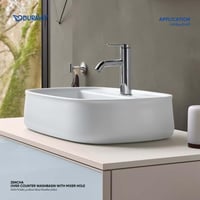 حوض مغسله زينشا سطحي بفتحه خلاط