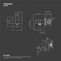 خلاط شطاف مع رداد للمياه الحارة وحامل​ MX004