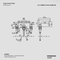 خلاط مغسلة ثلاثي الفتحات Allen - AL9869