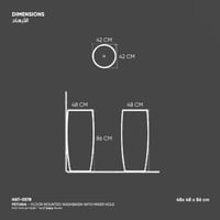 مغسلة بيتونيا أرضية / طولية مع فتحه خلاط HAT-057B