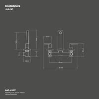 خلاط مغسلة جداري بدون إطار MX017