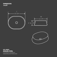 حوض مغسلة سطحي أزاليا (بيضاوي) - WB019