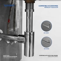 حوض مغسله سطحي وايت توليب