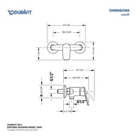 خلاط دش خارجي اتجاه واحد ديورافيت