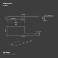 حامل مناديل مع رف PHP002