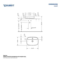 حوض مغسله زينشا سطحي بفتحه خلاط