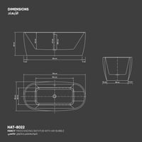 بانيو/مغطس جاكوزي فانسي HAT-8022