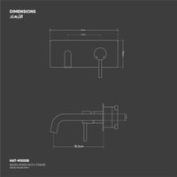 خلاط مغسلة جداري مع إطار MX008