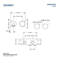خلاط مغسله جداري وايت توليب
