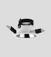 إطار سقفي دائري غاطس المنيوم متحرك ومضاد للوهج بمق...