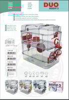 زولكس رودي 3 قفص ثنائي طوابق للهامستر والقوارض (أل...